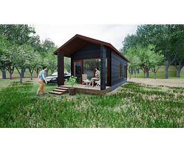 TINY HOUSE - CASA 30M2 - OBRA GRUESA HABITABLE PANEL SIP