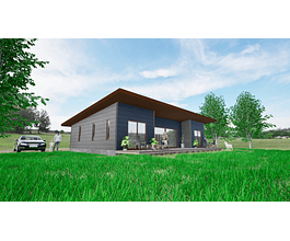 CASA 102M2 - (MODELO B) OBRA GRUESA HABITABLE PANEL SIP