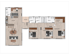 CASA 136M2 - (MODELO A) OBRA GRUESA HABITABLE PANEL SIP