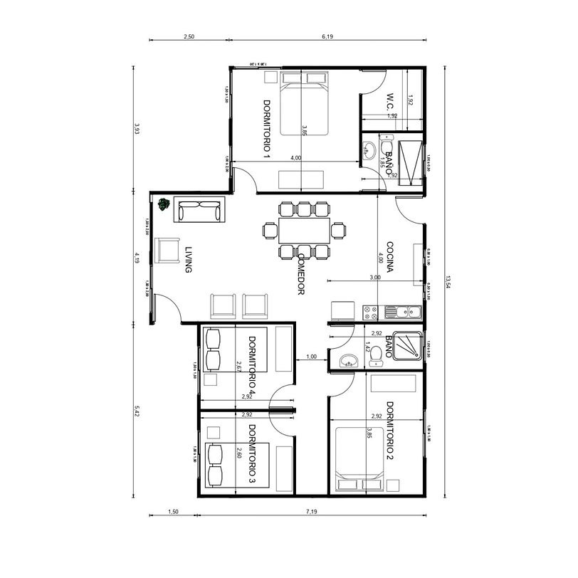 Casa Maullín 100.5 m² 2