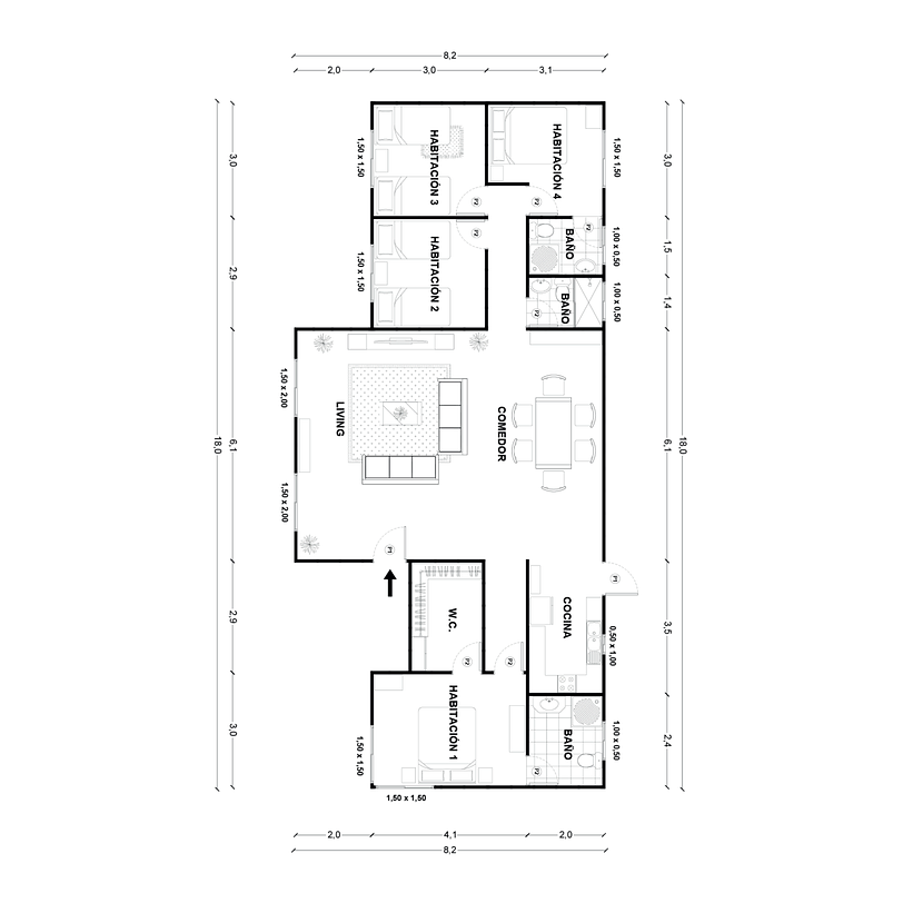 Casa Maullín 120 m² 2