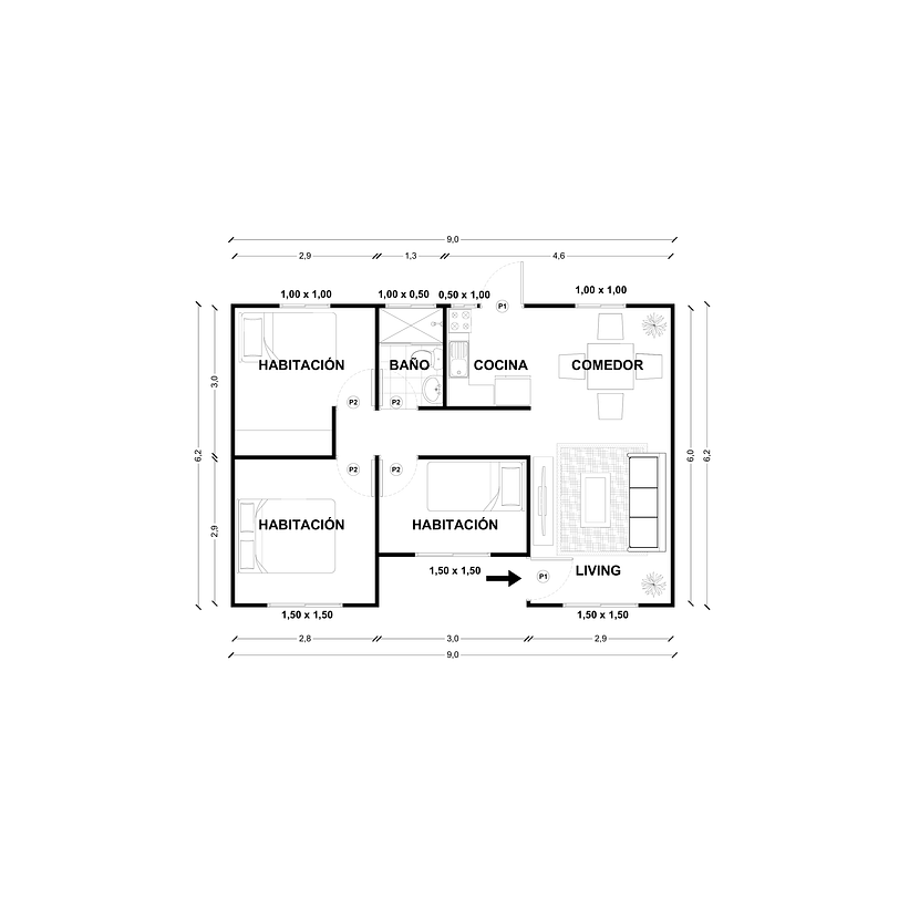 Casa Elquí 54 m² 2