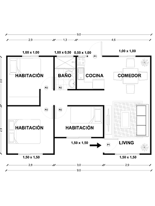 Casa Elquí 54 m²