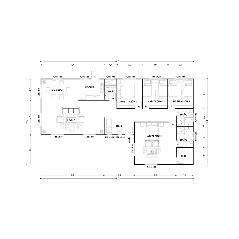 Casa Toltén 144 m² 2
