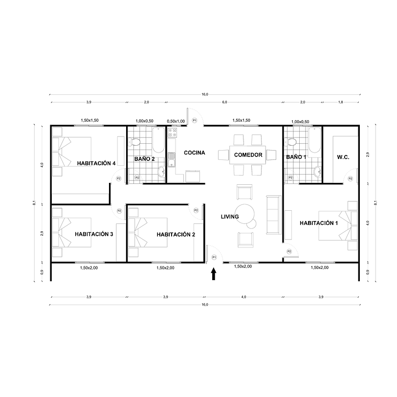 Casa Bio-Bio 128 m² 2