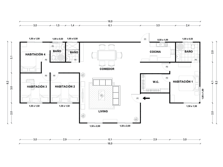 Casa Maullín 120 m² 2