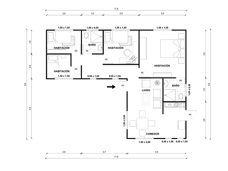 Casa Yelcho 72 m² 2