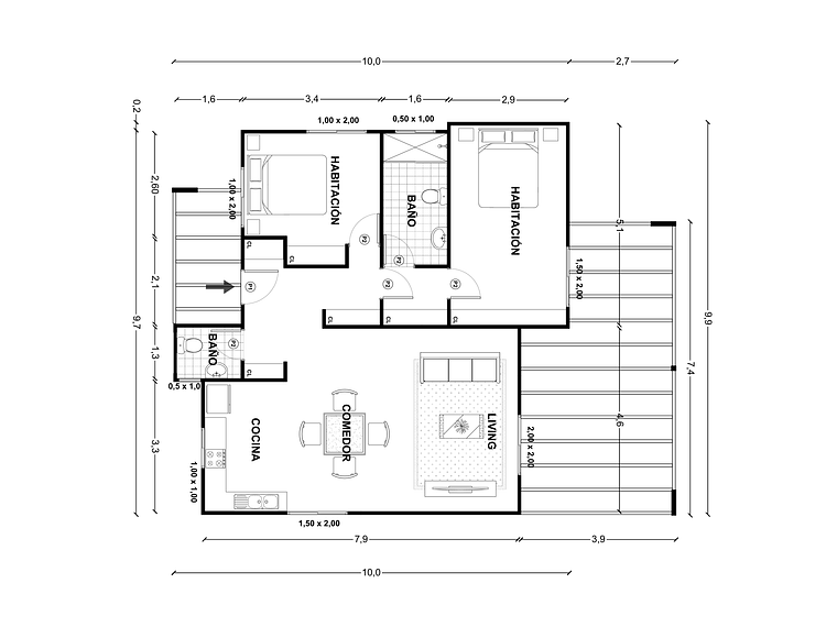 Casa Calle-Calle 78 m² 2