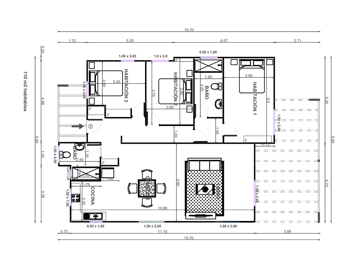 Casa Calle-Calle 110 m² 2