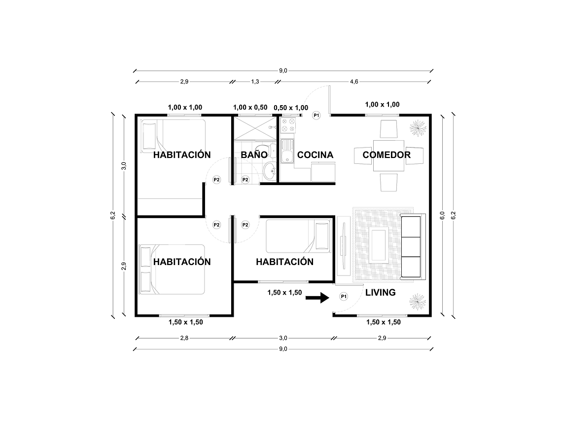 Casa Elquí 54 m² 2