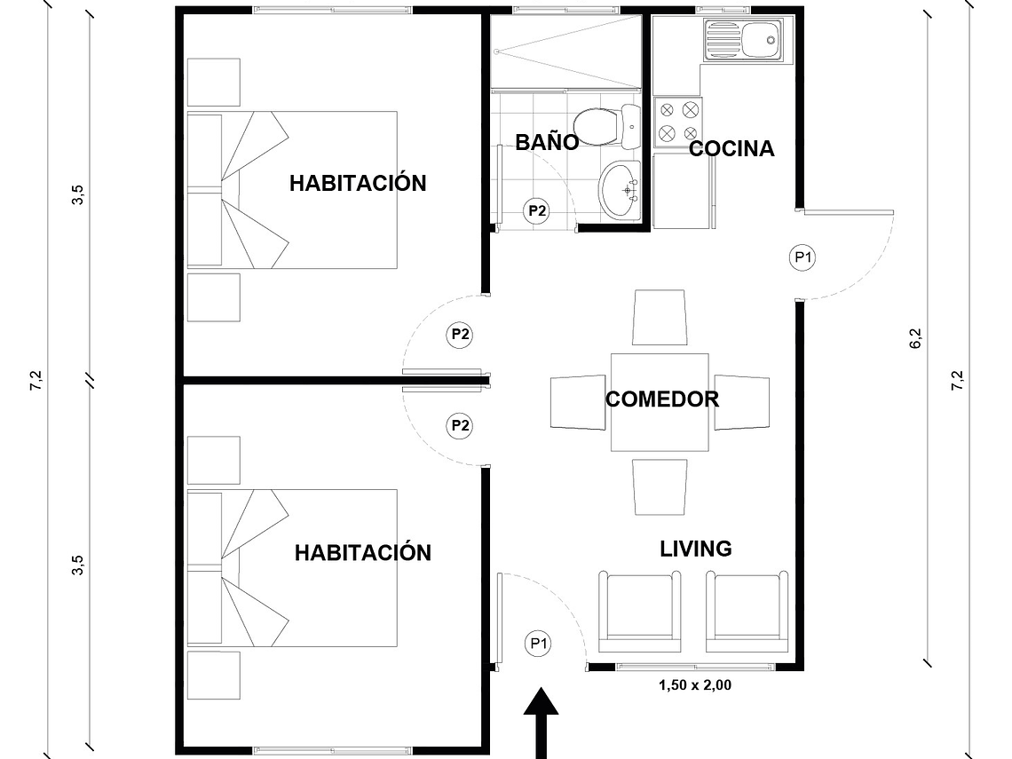 Casa Maipo 42 m² 2