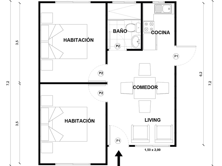 Casa Maipo 42 m² 2