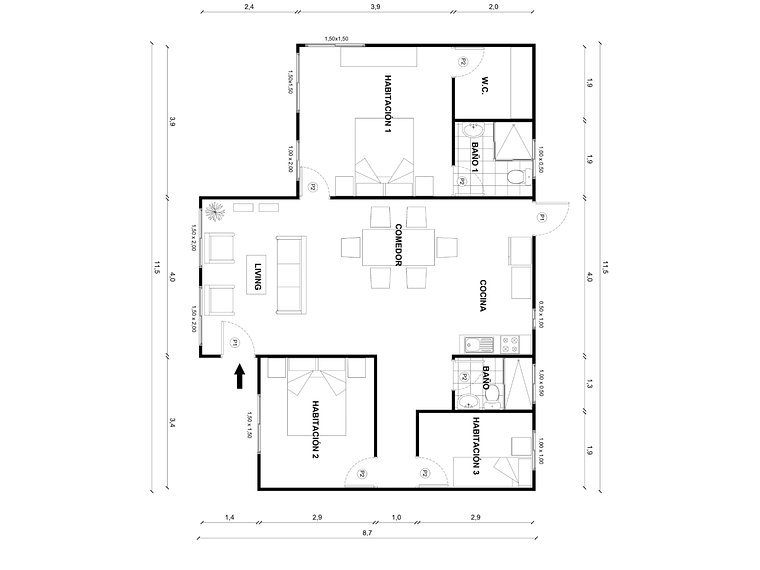 Casa Maullín 83 m² 2