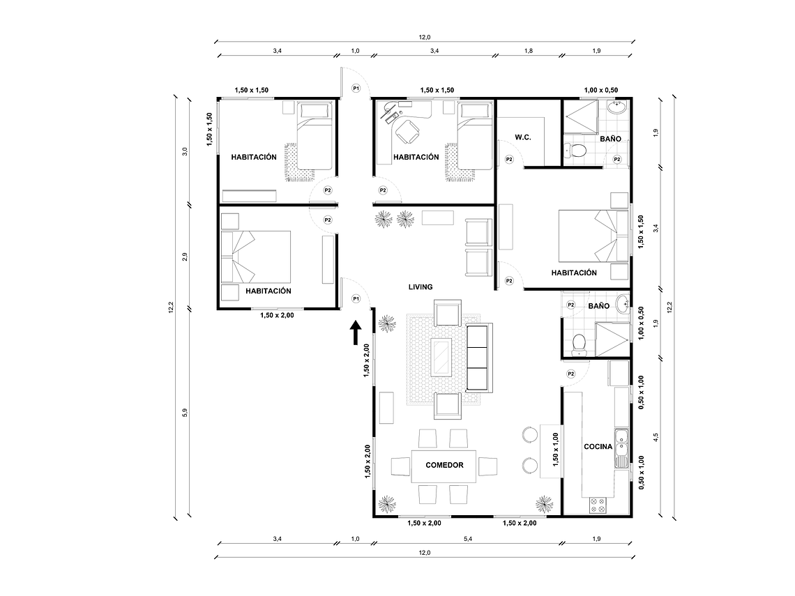 Casa Toltén 117 m² 2