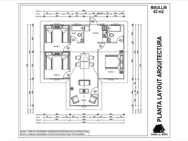 Casa Maullín 63 m² 2