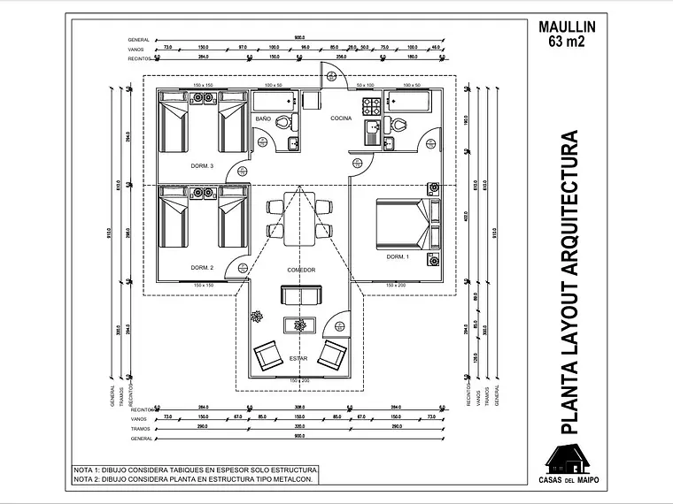 Casa Maullin 63 m² 2