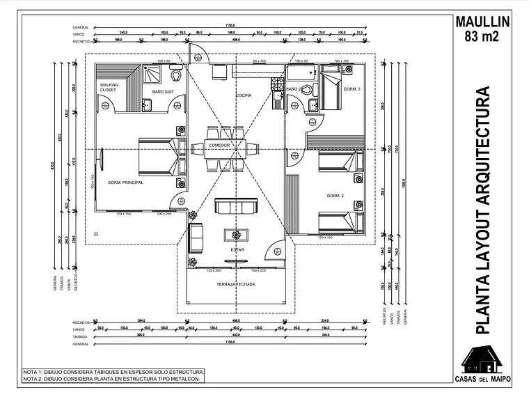 Casa Maullín 83 m² 2