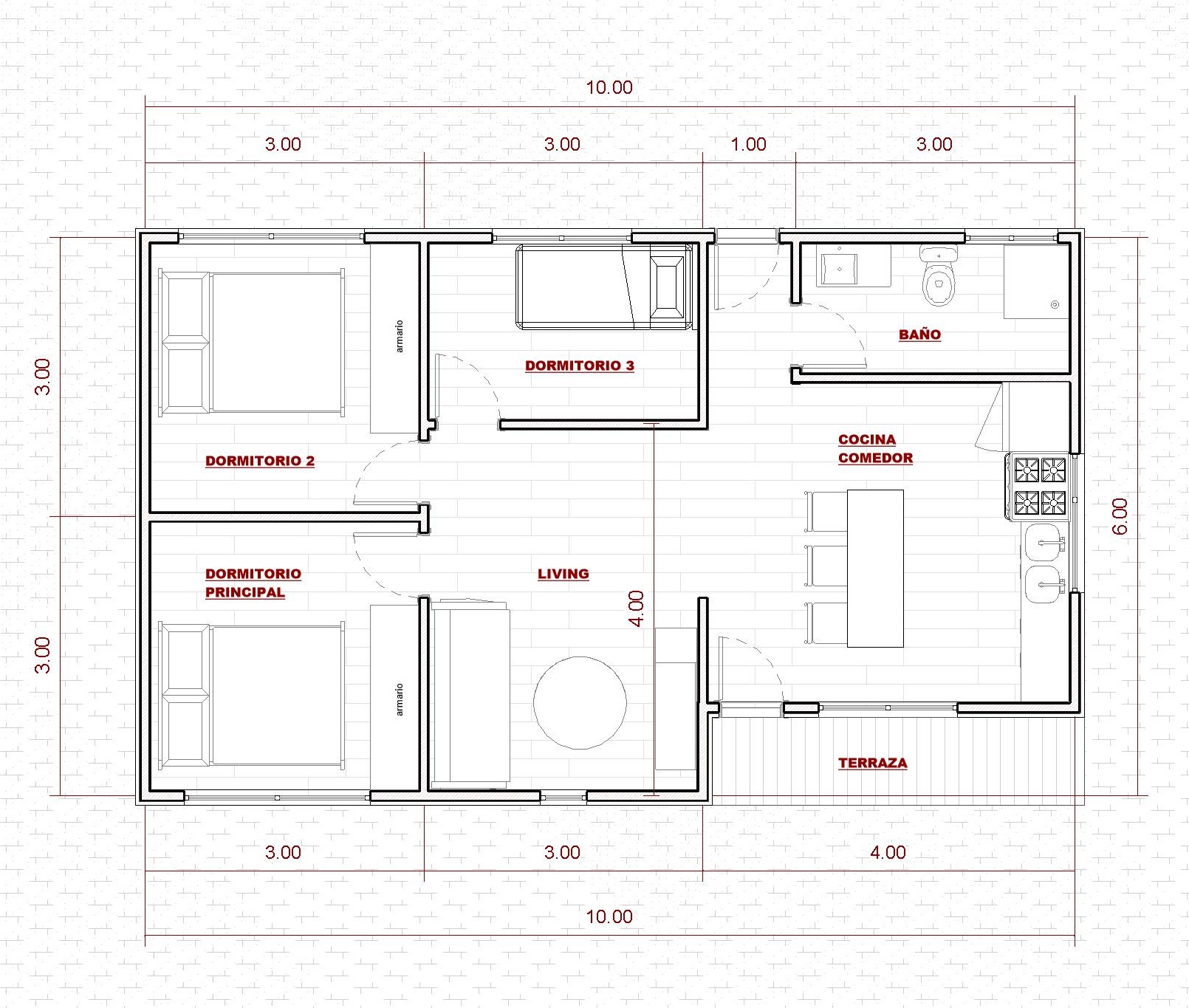MODELO CONTEMPORANEA 60  mts2 2