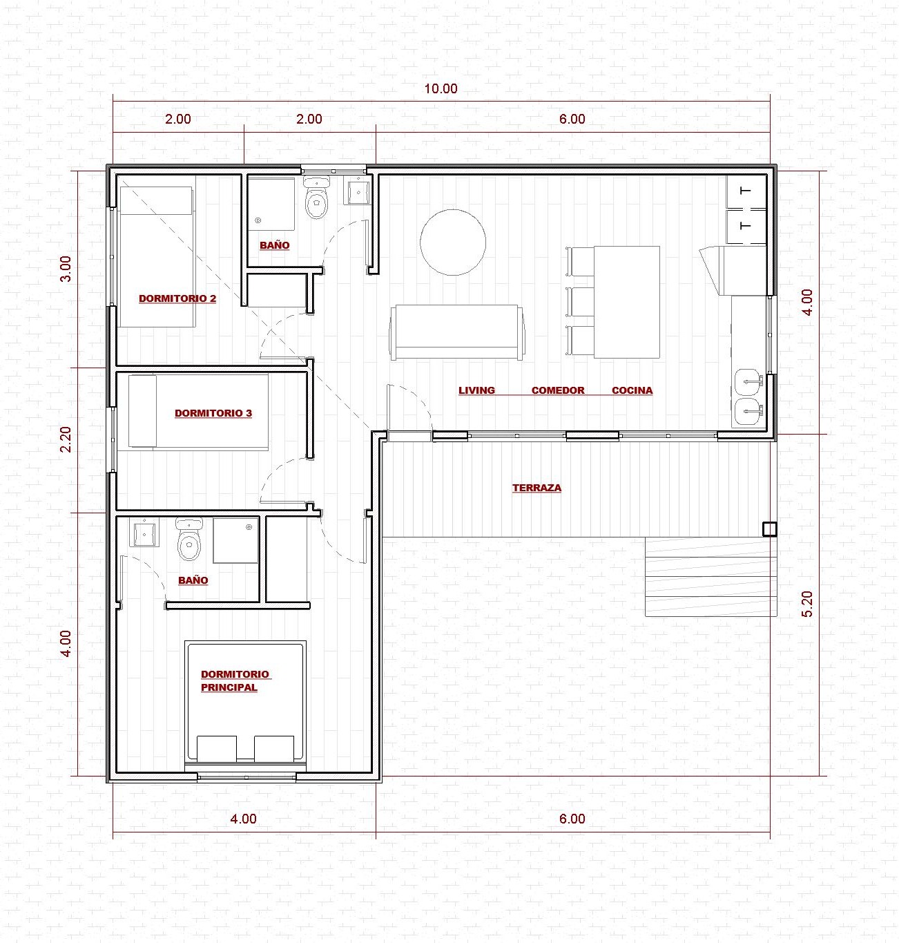 MODELO CASTAÑO 62 mts2 2