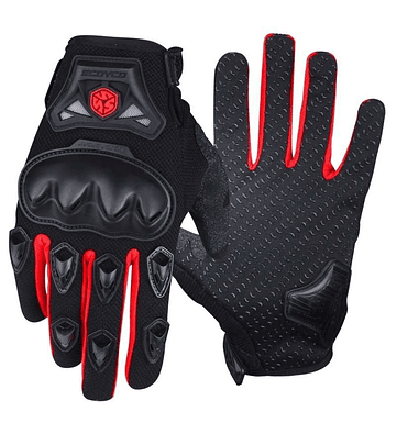  Guantes Scoyco MC29 - Negro/Rojo