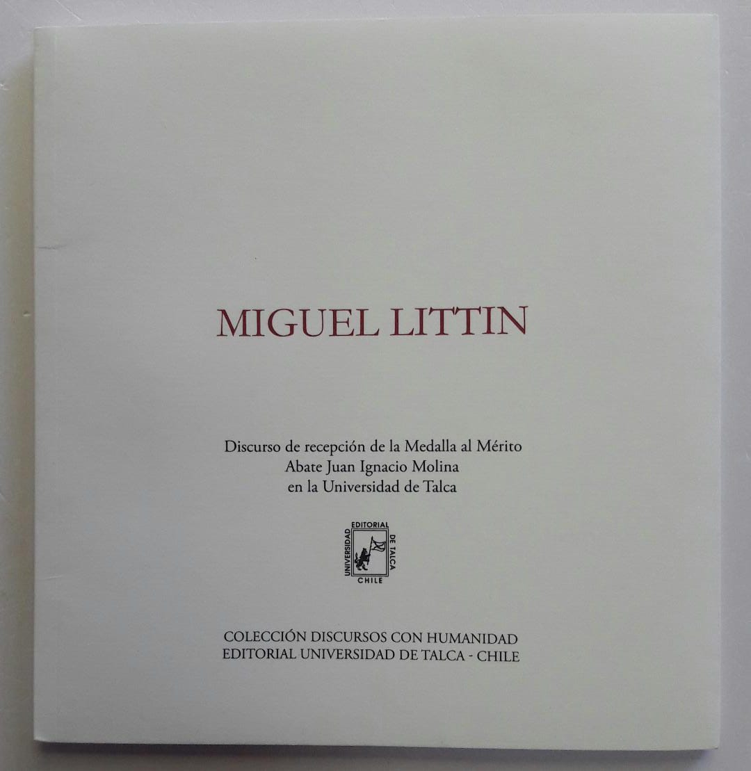 Discurso De Rececion De La Medalla Al Merito Abate Juan I...