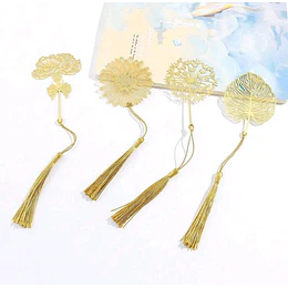 Marcapaginas Metalico Flores