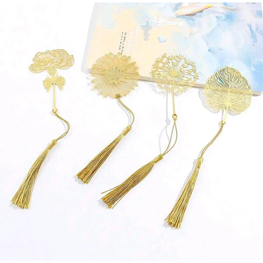 Marcapaginas Metalico Flores