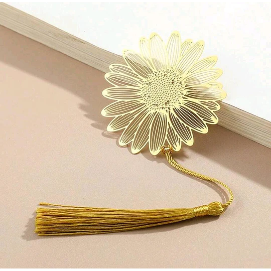 Marcapaginas Metalico Flores