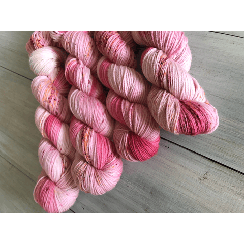 Lana Merino Superwash Pintada Peonia fuerte