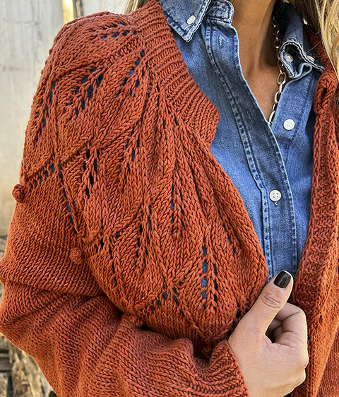 Patrón Cardigan Trilogía de Hojas