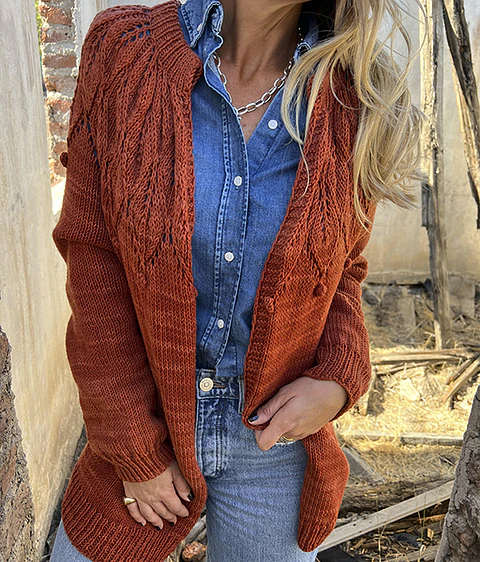 Patrón Cardigan Trilogía de Hojas