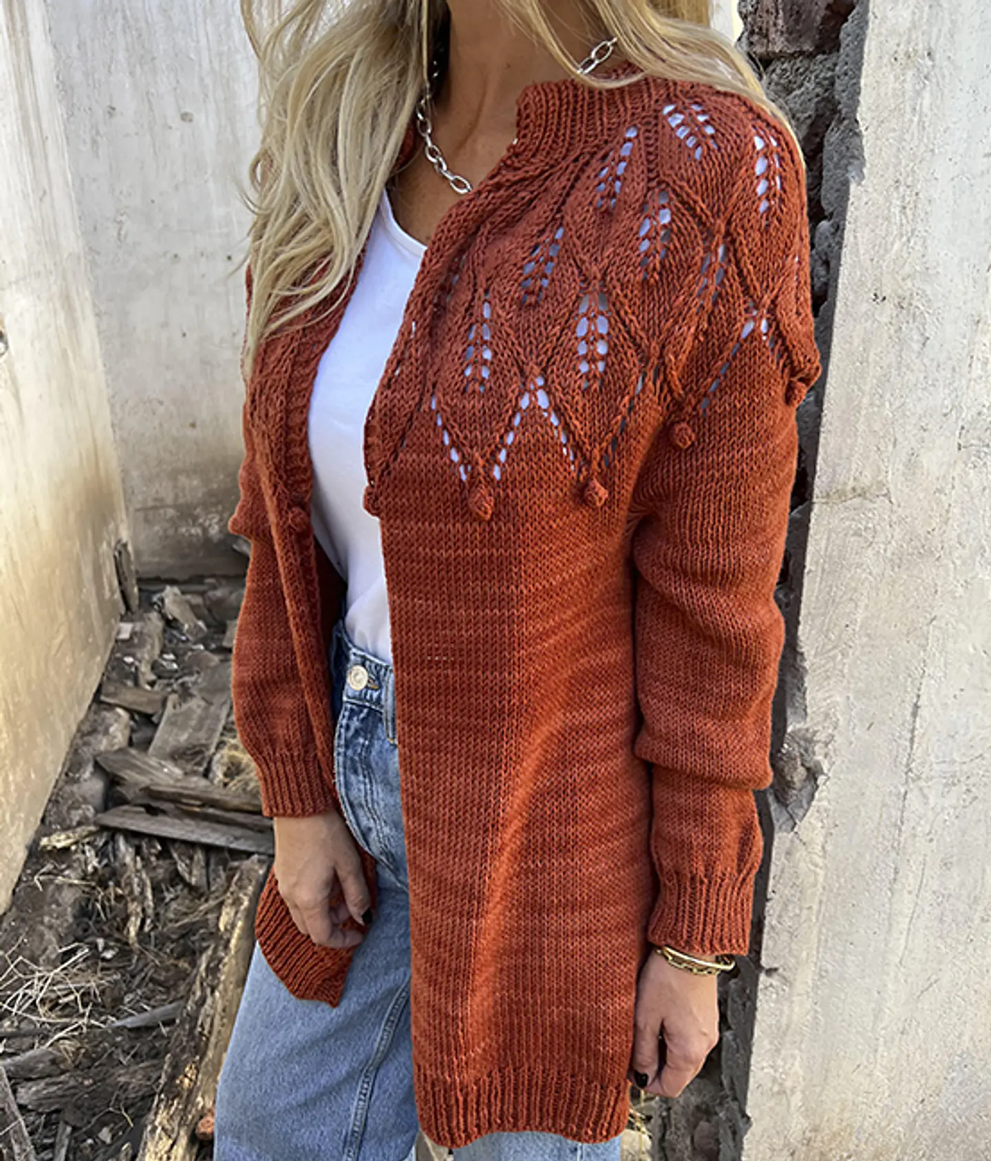 Patrón Cardigan Trilogía de Hojas 3