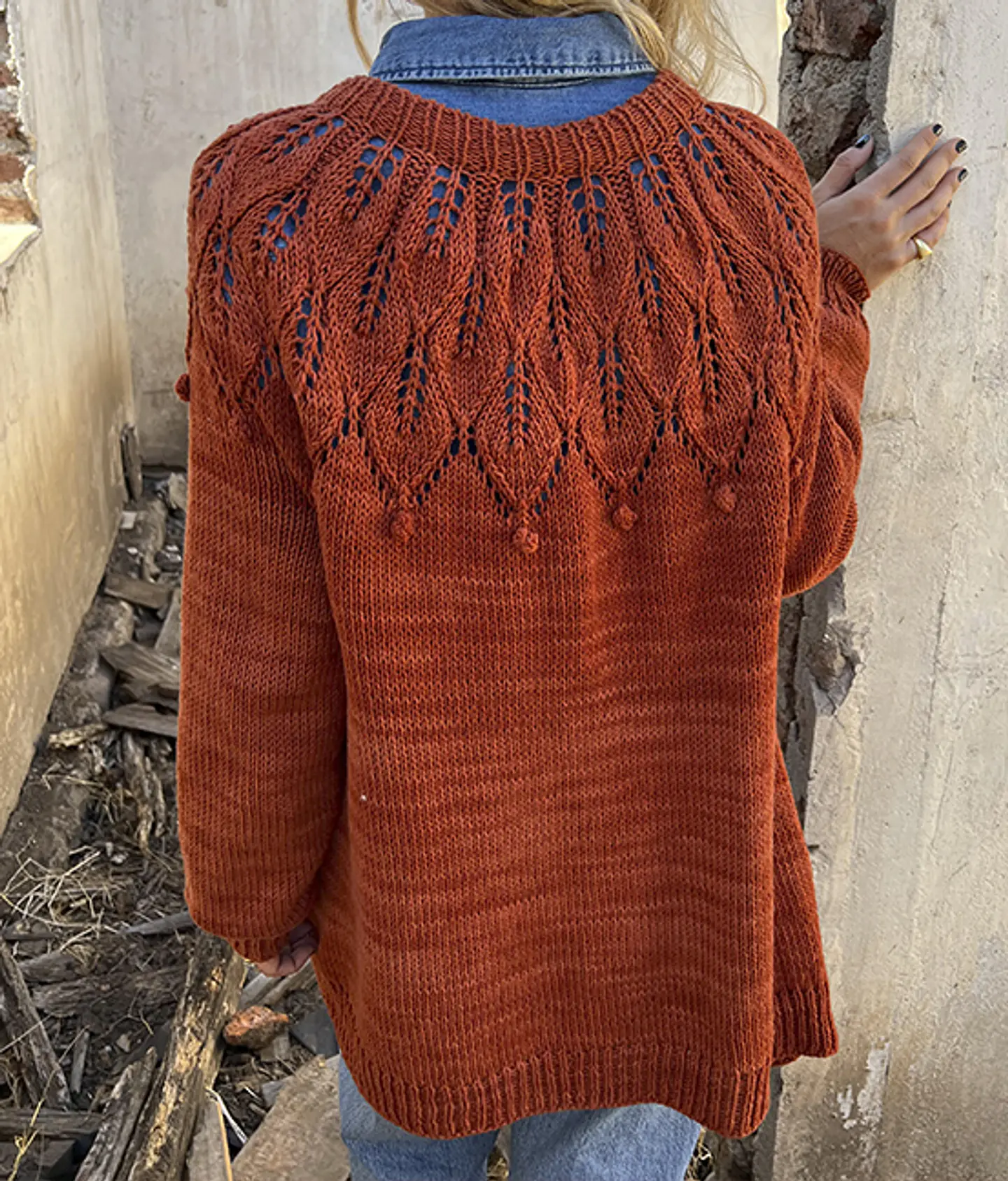 Patrón Cardigan Trilogía de Hojas 4