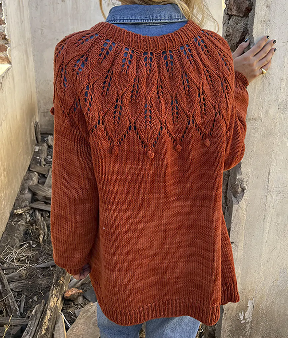 Patrón Cardigan Trilogía de Hojas 4