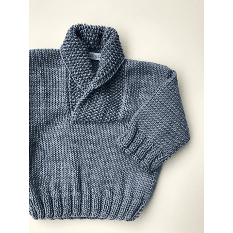 Sweater Cuello Vuelto Azul