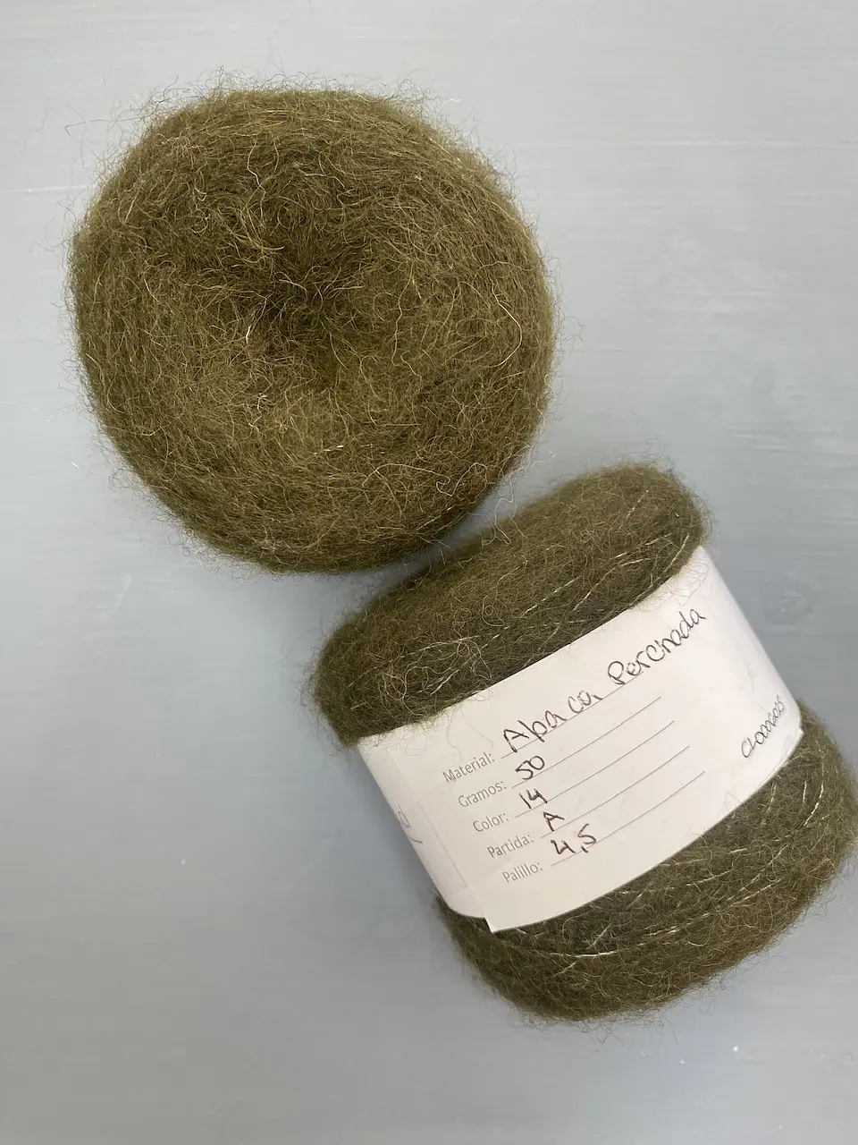 Alpaca Perchada Verde Musgo 1