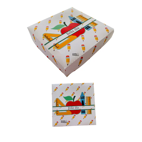 Pack 10 cajas 4 alfajores día del profesor