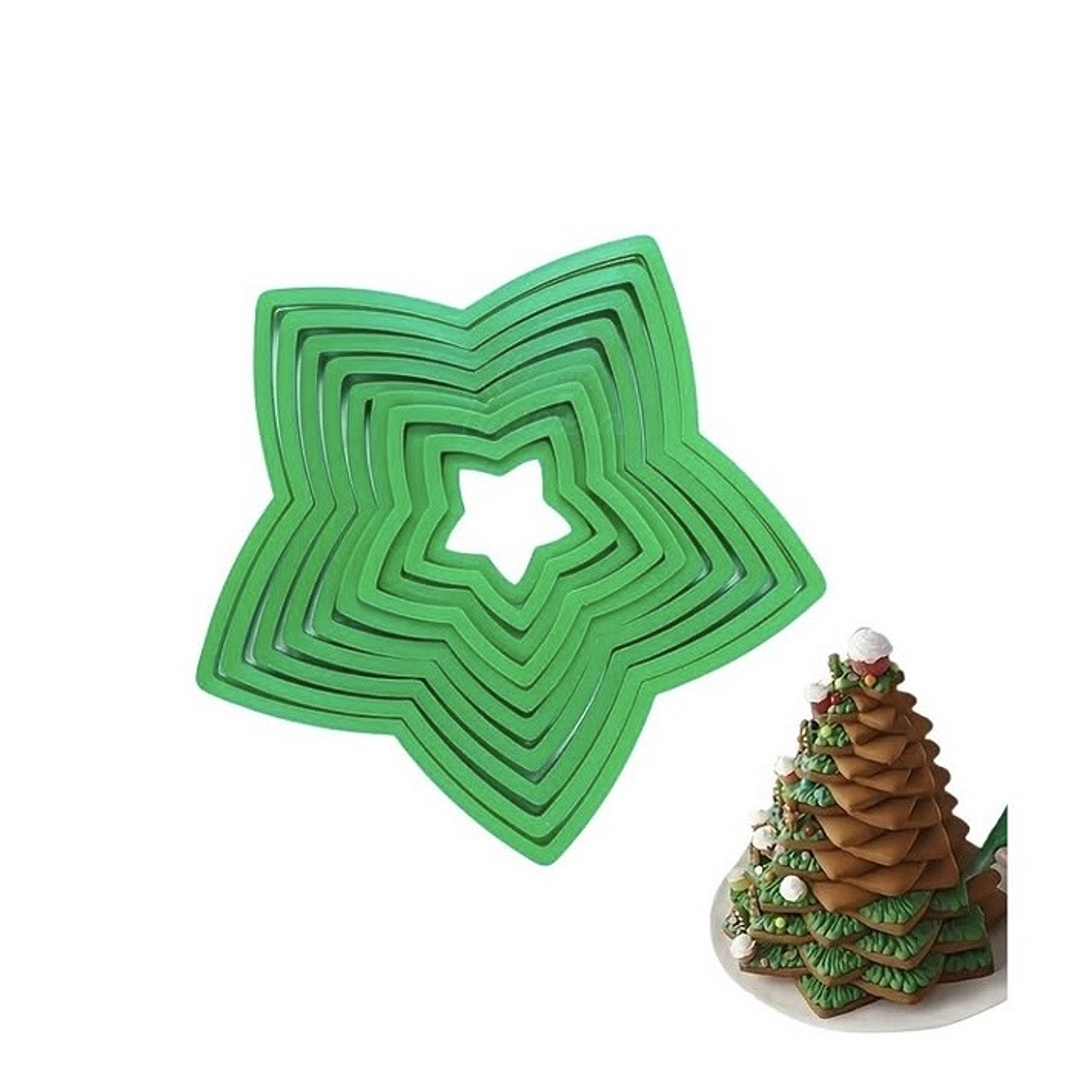Set 10 cortadores árbol navidad XL