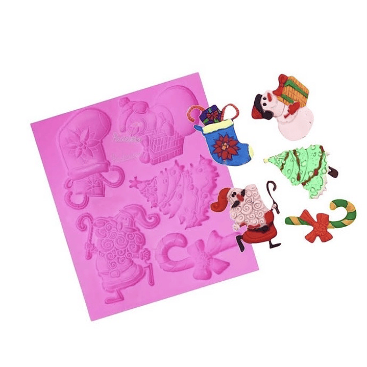 Molde figuras navideñas 5x6cm