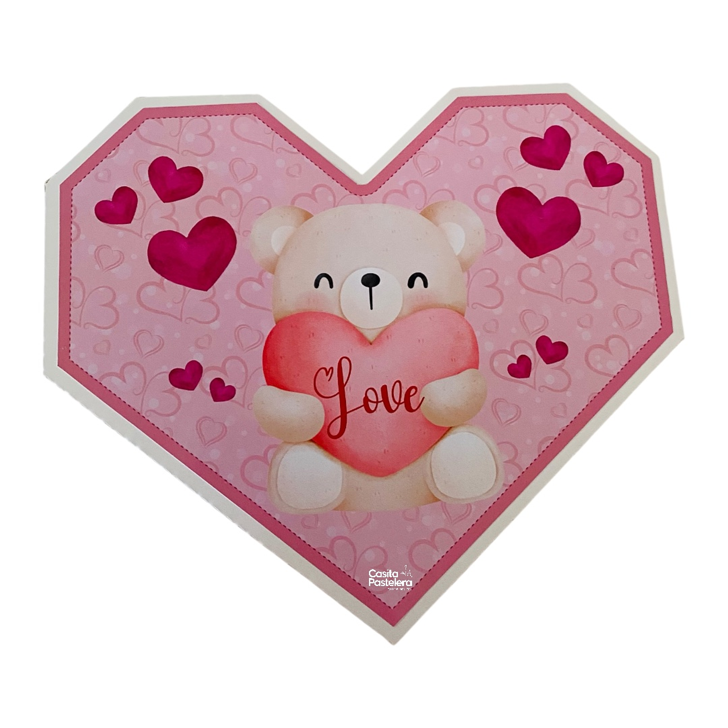 Pack 10 Cajas corazón grandes 22x19x4cm 