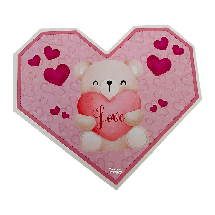 Pack 10 Cajas corazón grandes 22x19x4cm 