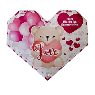 Pack 10 Cajas corazón 16x14x3cm  