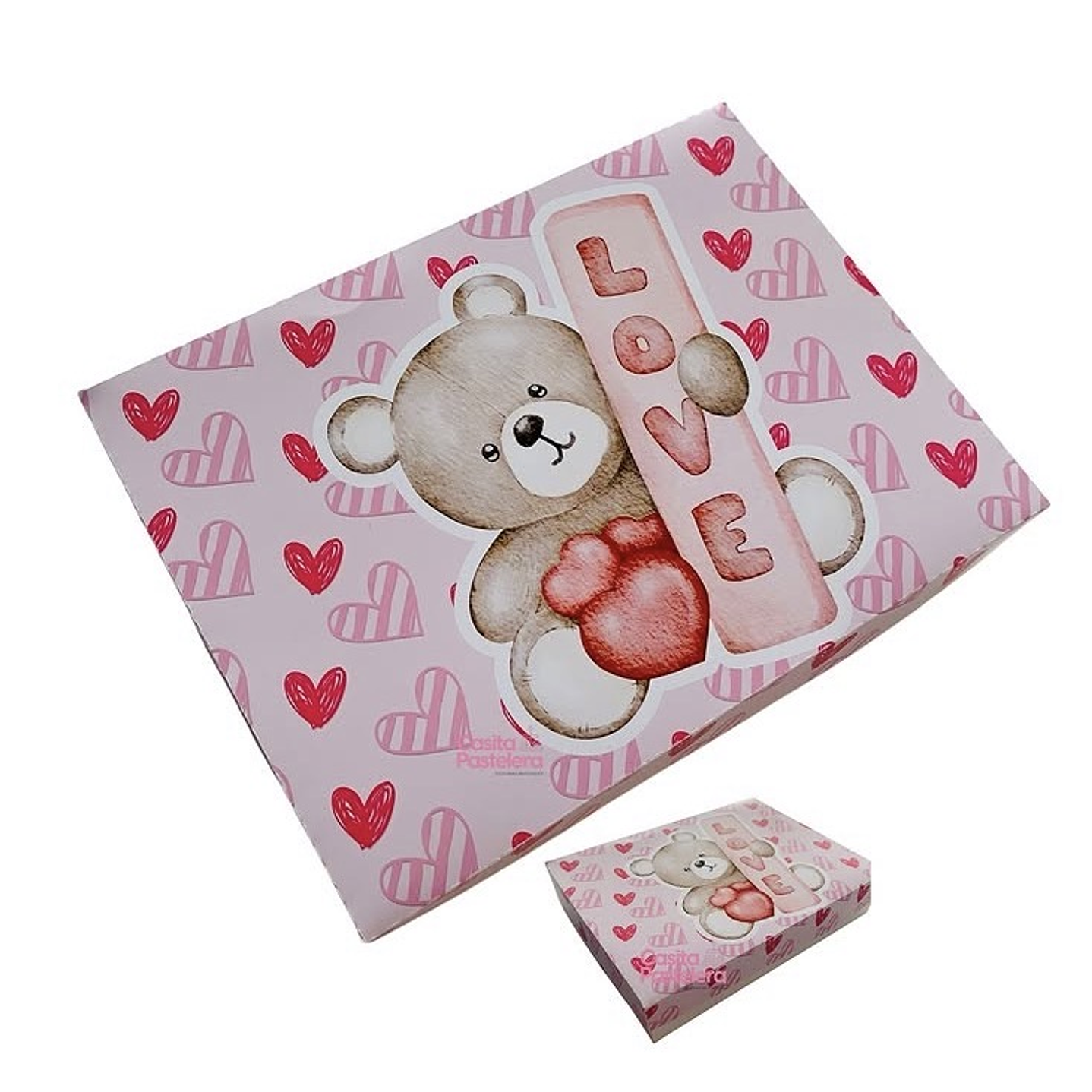 Pack 10 cajas 6 alfajores San Valentín 20x15x4cm