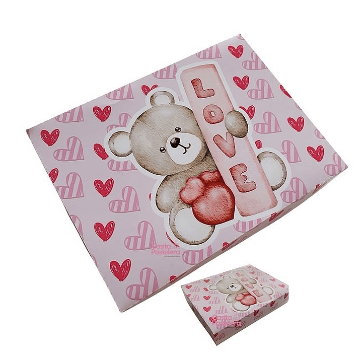 Pack 10 cajas 6 alfajores San Valentín 20x15x4cm