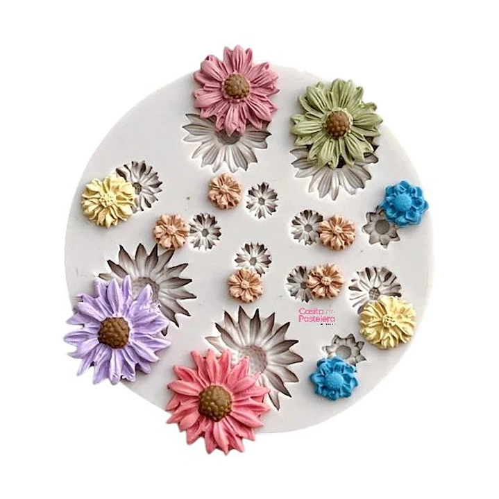 Molde 13 mini margaritas 1cm a 2,5cm 