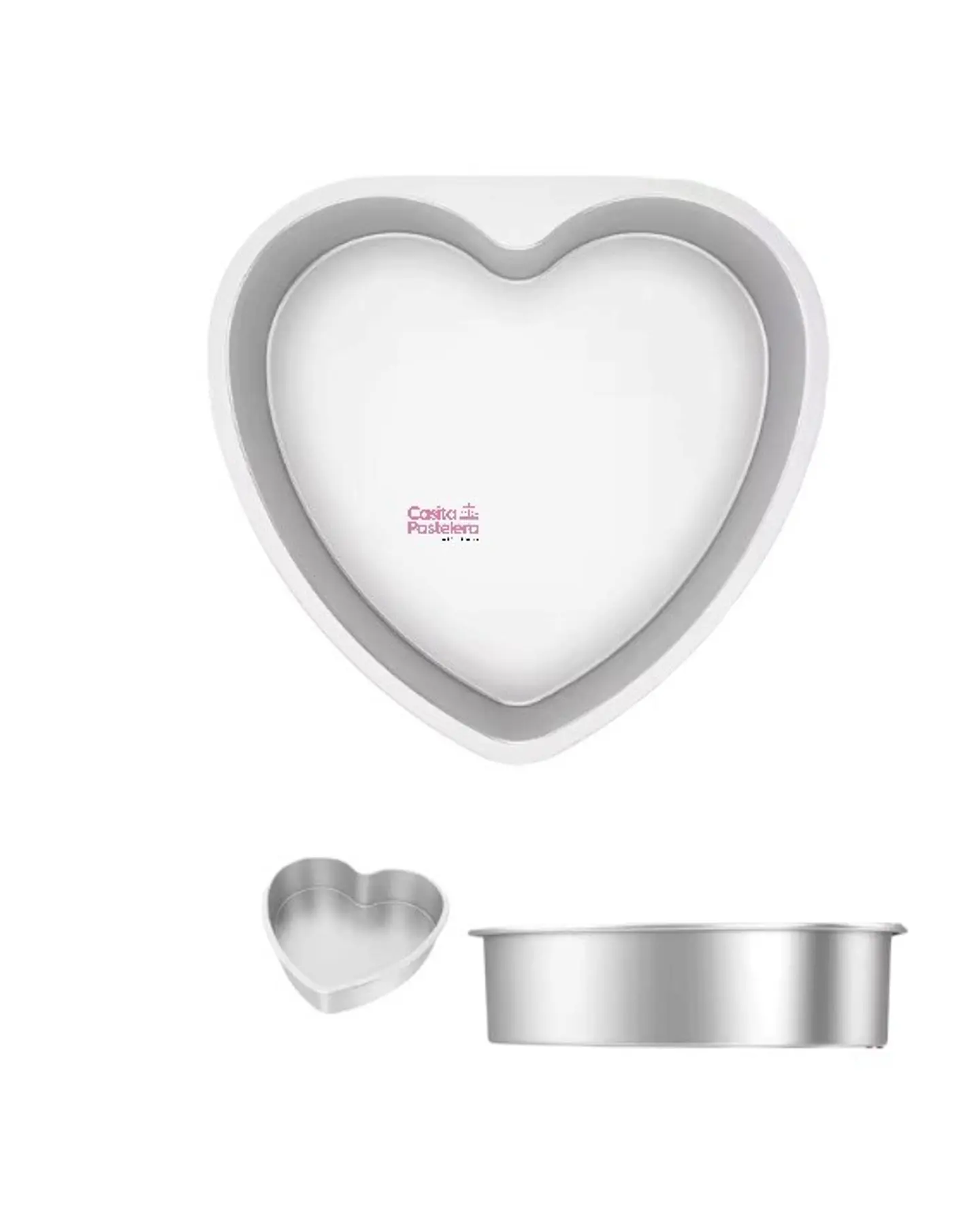Molde corazón 14cm desmontable 1