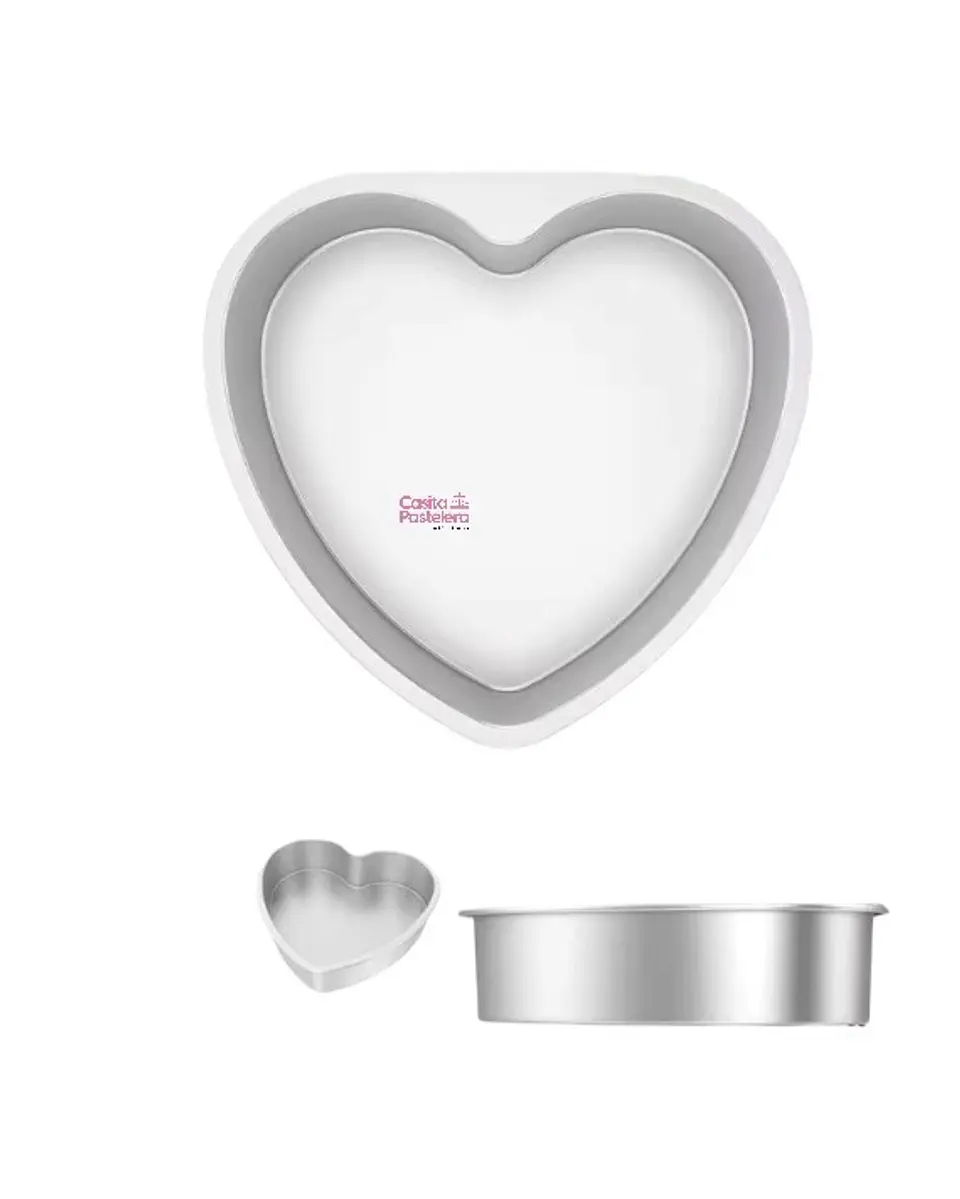 Molde corazón 14cm desmontable 1
