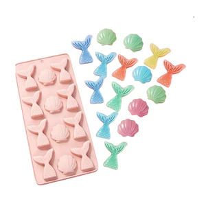 Molde chocolate colitas sirena 4 cm y conchitas 3cm 