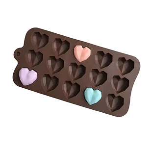 Molde chocolate mini corazones diamante 3cm 