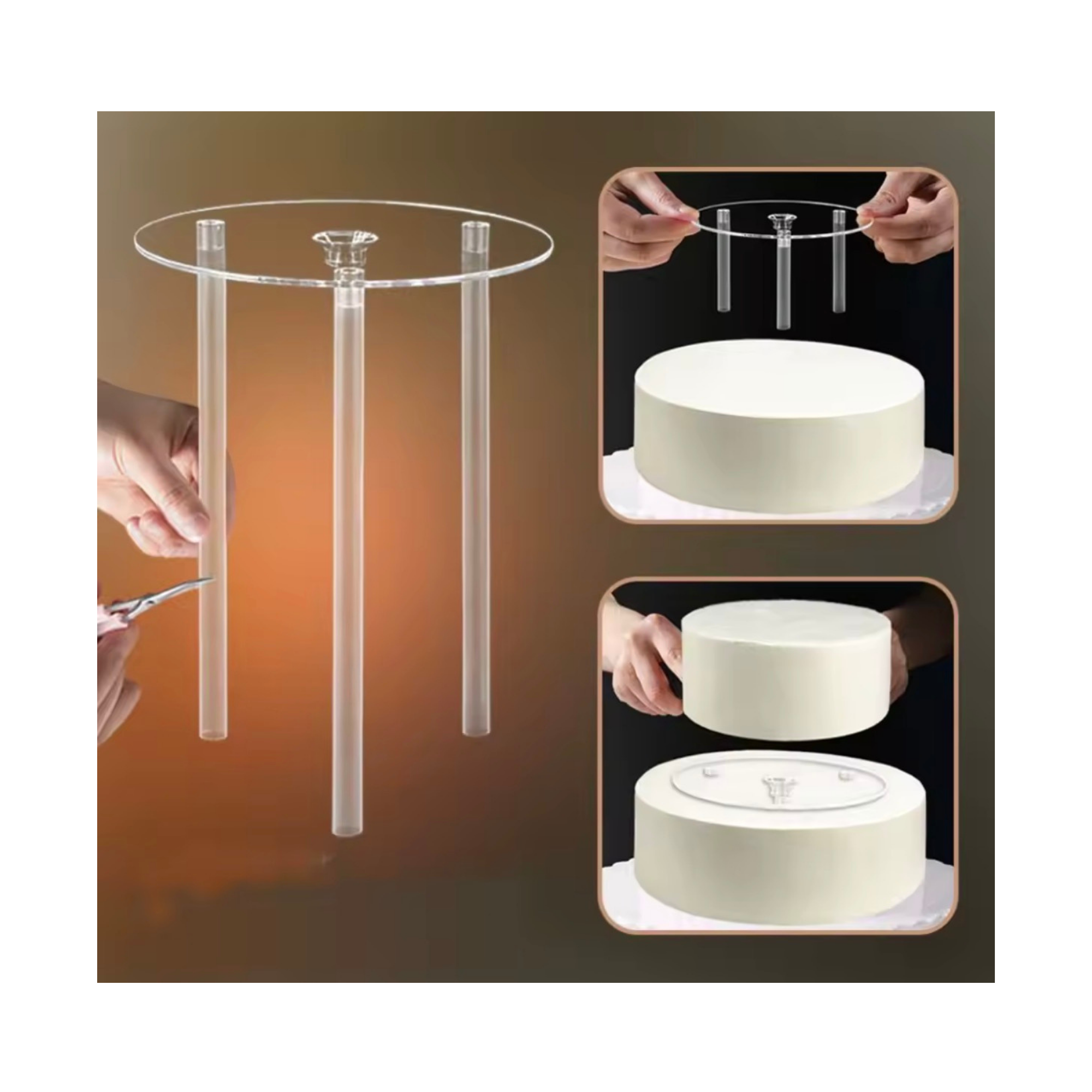 Base acrílica para tortas 20cm